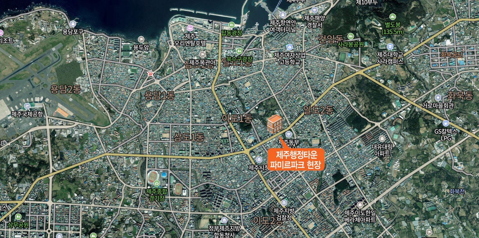 제주 파미르파크 위성 지도